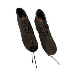 Toms ankle boots gray suede women’s 9